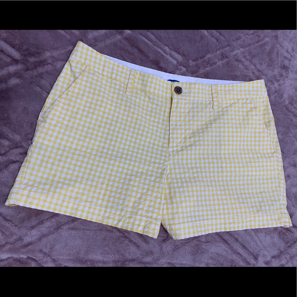 Yellow/White Seersucker Shorts Sz 10